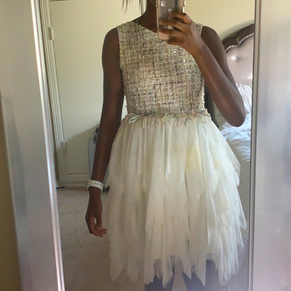 White/Cream formal girls dress
